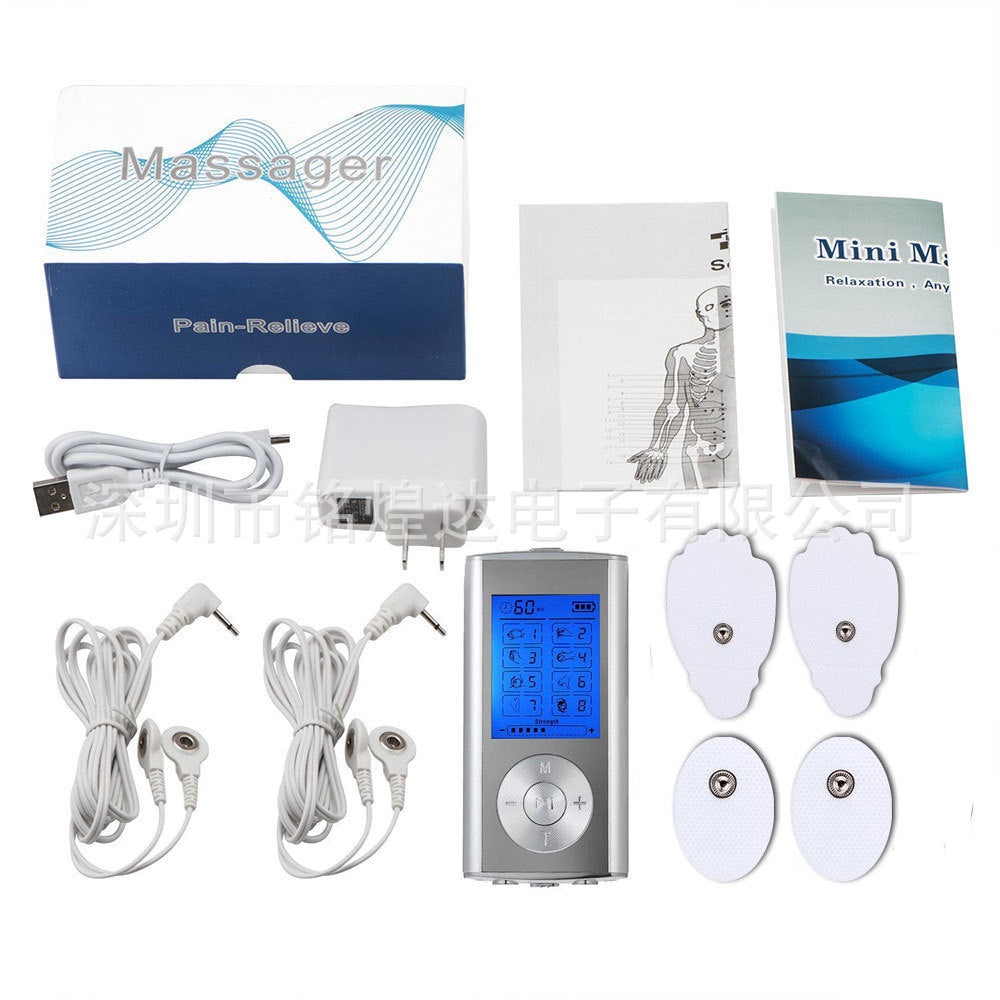 8 Modes TENS Physiotherapy Instrument EMS Cross-border Amazon Charging Mini Low Frequency Meridian Acupuncture Acupoint Massager