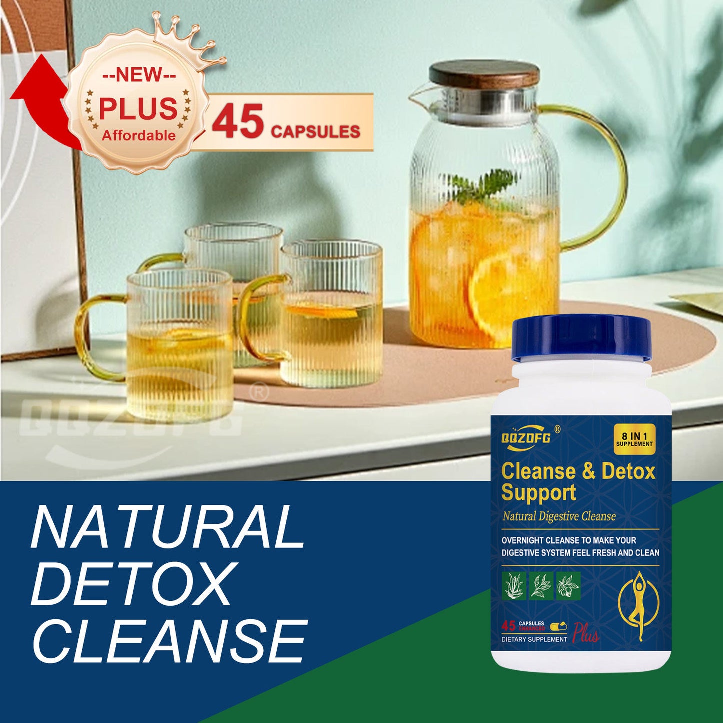 15daycleanse45 - Gut and Colon Support | CAaffeine Free | Advanced Formula with Senna, Cascara Sagrada, & Psyllium Husk | Non-GMO |