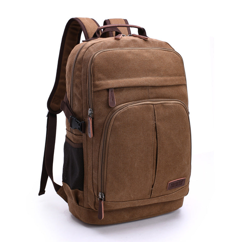 Multi-functional Large Capacity Washing Canvas Bag Student Leisure Computer Backpack Outdoor Travel Backpack