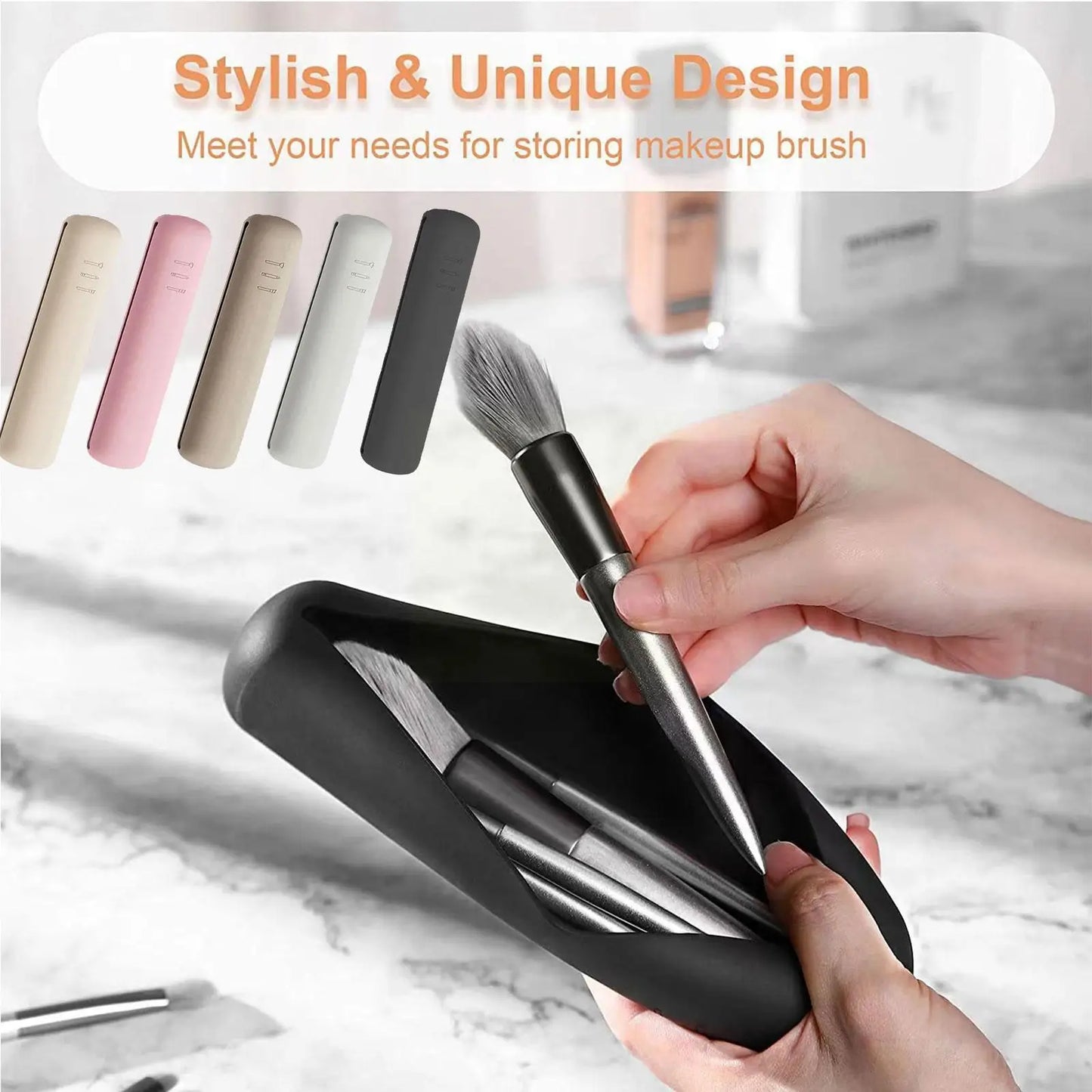 Makeup Bag Makeup Brush Pouch Cosmetic Organizer Travel Holder Storage Brush Case Brush Makeup Bag Pouch Silicon Makeup S7V3