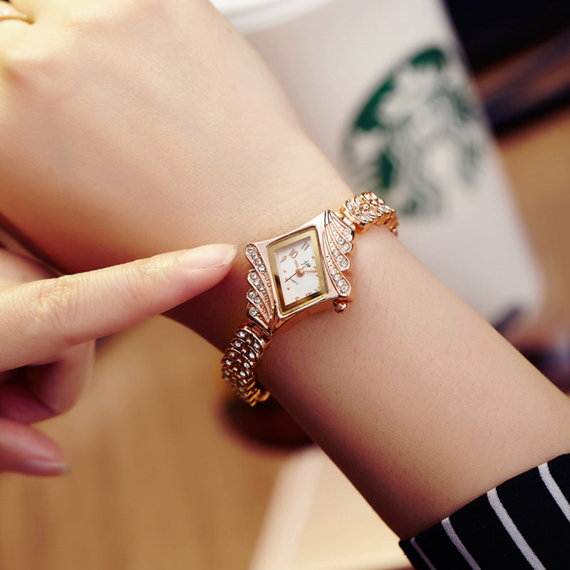Bracelet Fashion Watch Women's Steel Band Rhinestone Student Quartz Ins Wind Electronic Ladies Fashion Watch