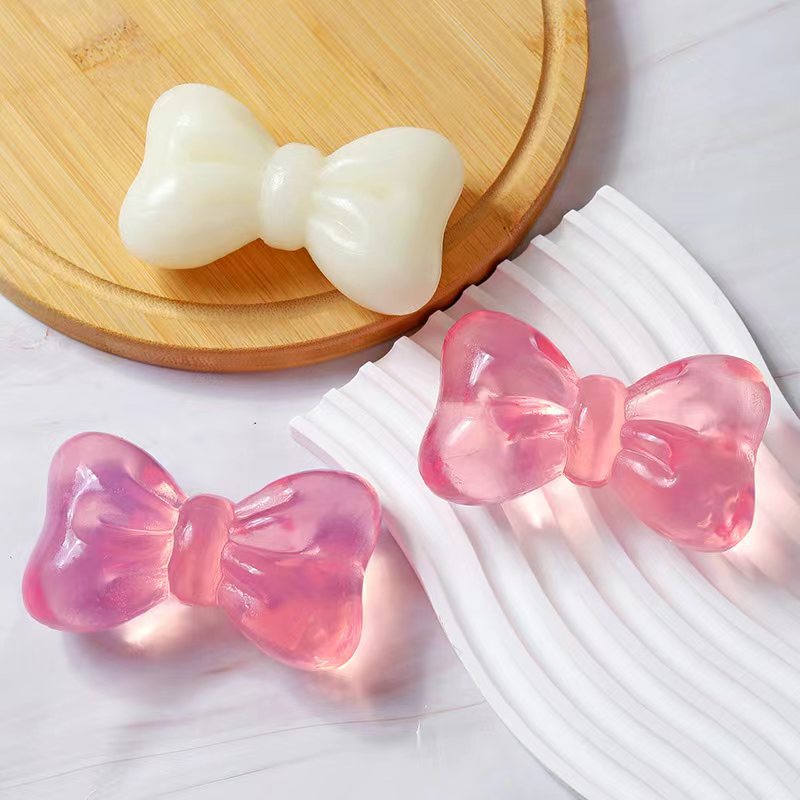 Bow Soap Handmade Soap Suet Soap Leave Fragrance Soap Creative Milk Soap Rose Face Bath Soap Cleaning Hand Gift