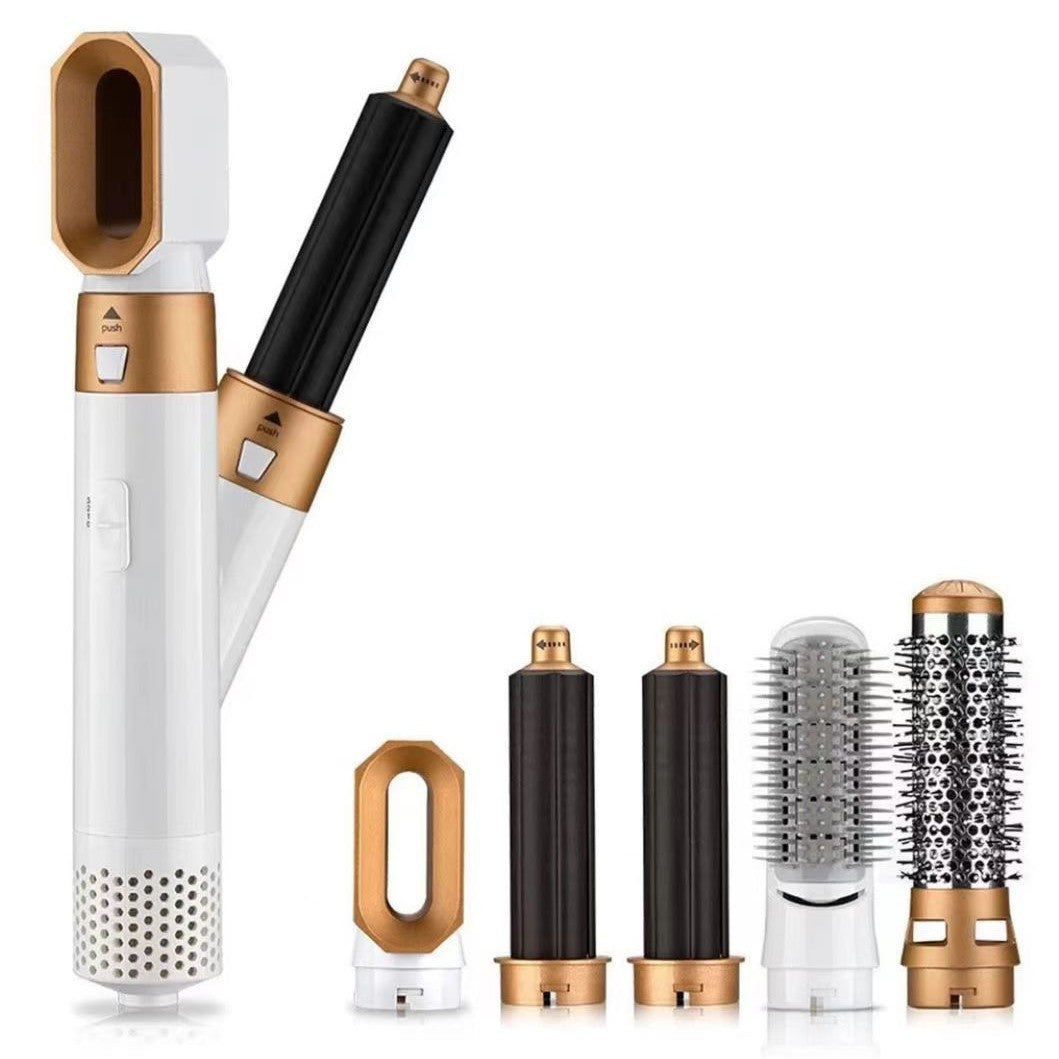 Comb Five-in-one Hot Hair Comb Automatic Ironing Coil Straightening Plate Hair Suction Stick Wet And Dry