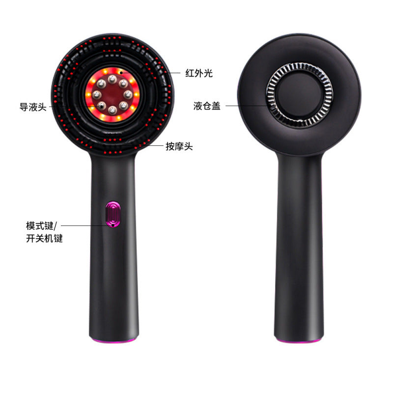 New Electric Massage Comb Household Scalp Liquid Guide Comb Red Light Anti-stripping Hair Care And Hair Care Multi-functional Massage Comb