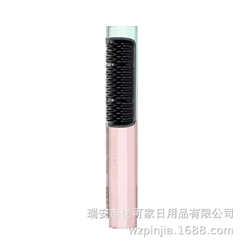 USB Rechargeable Hair Straightener Unlimited Straightening Comb Curly Hair Straightening Hair Straightener Travel Portable Straightening Comb