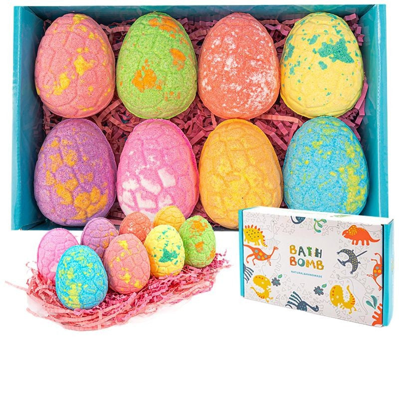 Amazon In Stock Dinosaur Egg Bath Salt Ball Children's Toy Bath Ball Essential Oil Explosion Salt Bath Ball Aromatherapy Bubble Bomb