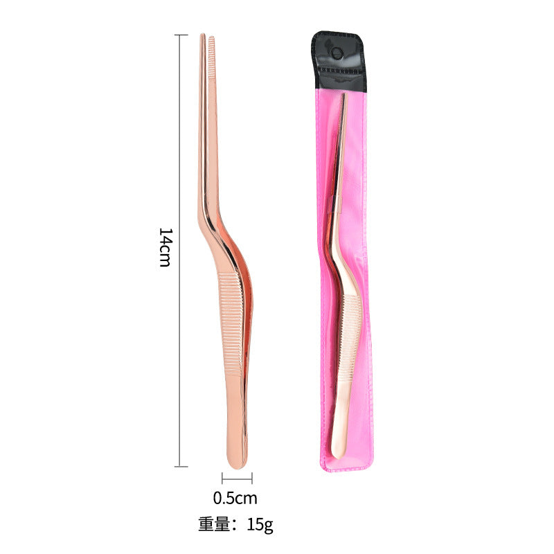 Stainless Steel Round Head Curved Handle Ear Picker Tweezers Cleaning Ear Meatus Ear Dipping Ear Picker Gun-shaped Tweezers Ear Digging Spoon Ear Picker Tool