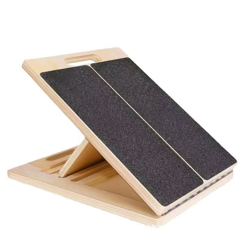 Wooden Stretch Board Calf Stretch Adjustable Achilles Tendon Stretch Sloping Board Exercise Gym Rehabilitation Leg Equipment