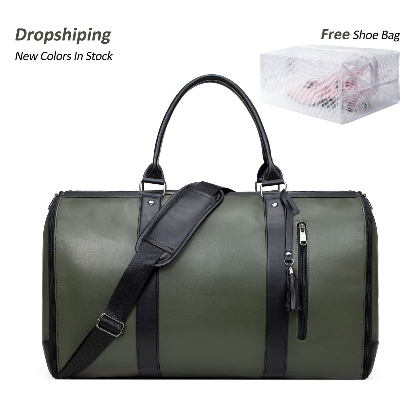 Cross-Border Dropshipping And Hot-Selling Waterproof Pu Foldable Suit Bag, Travel Bag, Trolley Bag