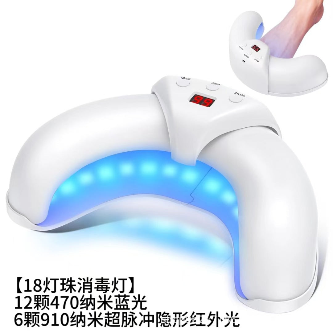 Folding Nail Lamp Phototherapy Machine Quick Dry U-shaped Non-black Hand LED Portable Nail Glue Baking Lamp