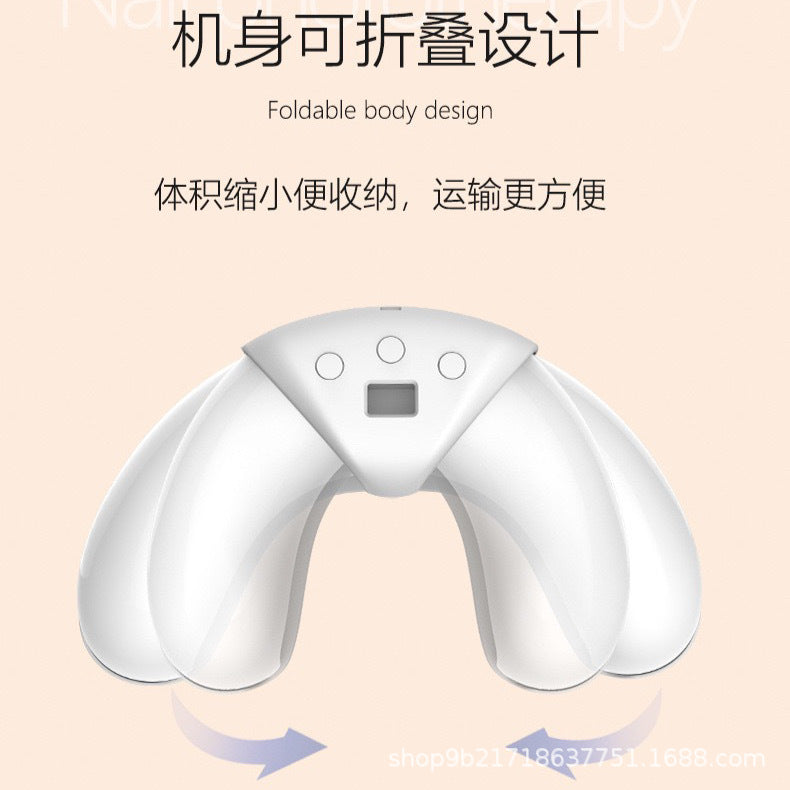 Folding Nail Lamp Phototherapy Machine Quick Dry U-shaped Non-black Hand LED Portable Nail Glue Baking Lamp