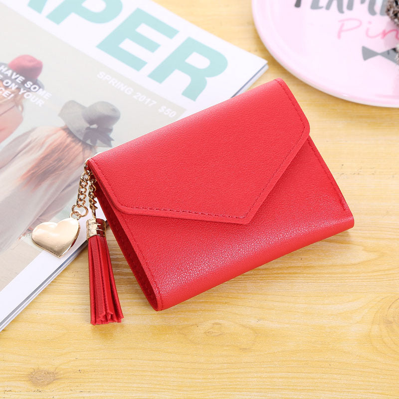 Factory Direct Sale Women&#039;s Wallet Cute Student Tassel Pendant Tide Help Wallet Wallet Coin Purse