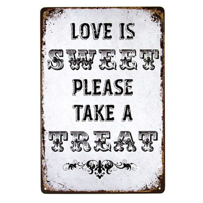 Metal Craft Painting Wall Decoration Character Slogan