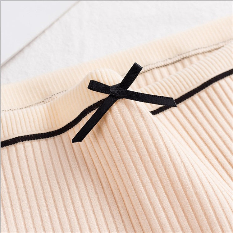 Factory Direct Cotton Panties Ladies Threaded Cotton Bow Breathable Sexy Mid-waist Girls Japanese Briefs