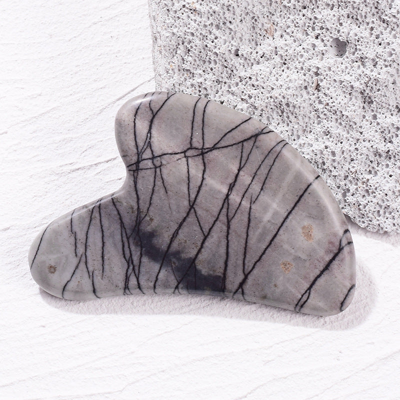 Jade Scraping Board Powder Crystal Scraping Board Facial  Scraping Tablet Heart-shaped Massage Scraping Board Scraping Board