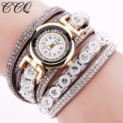 Foreign Trade Hot Ladies Watch Hot Selling Korean Velvet Strap Diamond Winding Women&#039;s Bracelet Watch