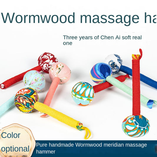 Mugwort Hammer Meridian Massage Hammer Moxibustion Hammer Rapping Hammer Cervical Spine Flapping Artifact Body Massage Hammer Mugwort Health Hammer