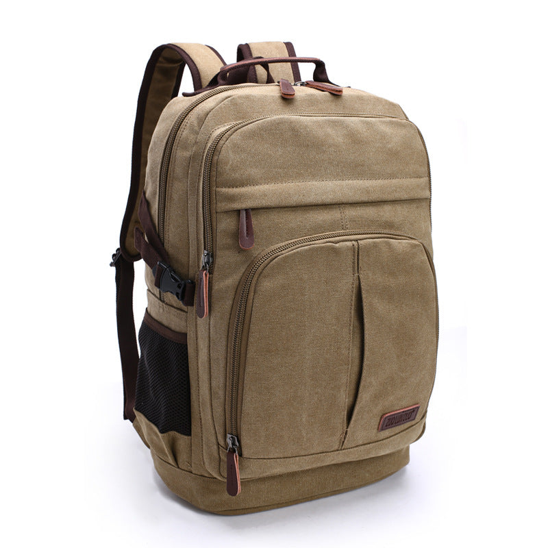 Multi-functional Large Capacity Washing Canvas Bag Student Leisure Computer Backpack Outdoor Travel Backpack