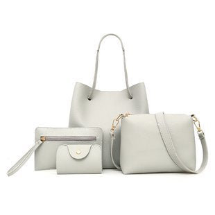 Fashion New Solid Color Mother And Child Bag European And American Style Mother And Child Bag Four-piece Female Bag Simple Shoulder Bag