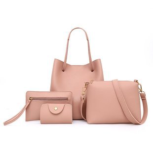 Fashion New Solid Color Mother And Child Bag European And American Style Mother And Child Bag Four-piece Female Bag Simple Shoulder Bag