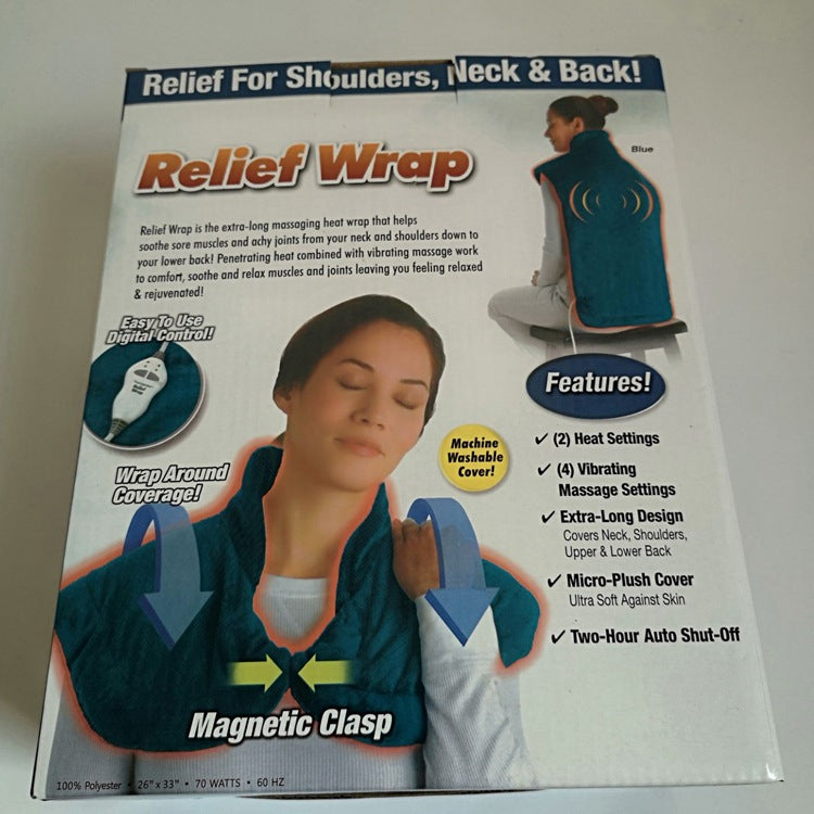 New Thermapulse Relief Massaging Heat Wrap Hot Compress Decompression Massage Shawl