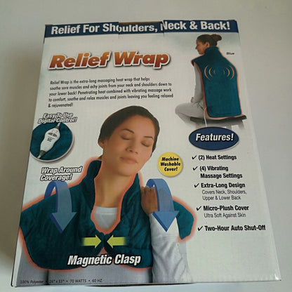 New Thermapulse Relief Massaging Heat Wrap Hot Compress Decompression Massage Shawl