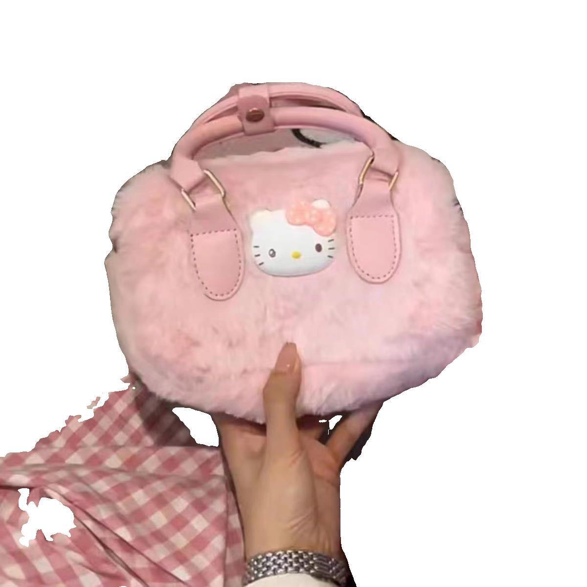 New Kitty Furry Handbag Texture Niche Fashion Versatile One-Shoulder Cross-Body Furry Bag