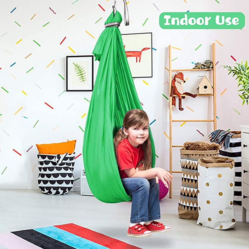 Children&#039;s Elastic Hammock Indoor And Outdoor Swing Children&#039;s Sensory Soft Elastic Swing Hammock Yoga Supplies