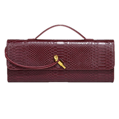 Women&#039;s Evening Bag In Hand Retro Stone Pattern Chinese Baguette Bag Organ All-match Single Shoulder Oblique