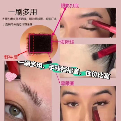 New Cross-border Wild Eyebrow Brush Eyebrow Drawing Artifact One Brush Multifunctional Eyebrow Brush Hairline Brush Eyebrow Brush