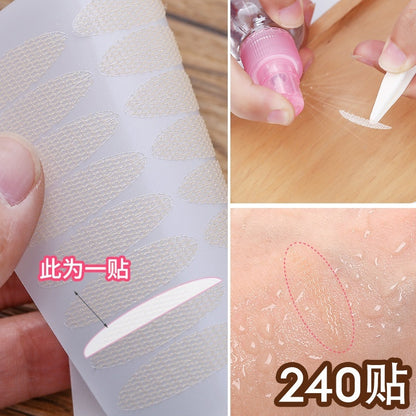 Water Ready-to-stick Lace Double Eyelid Stickers Invisible Mesh Natural Beauty Stickers Olive Glue-free Lasting Styling