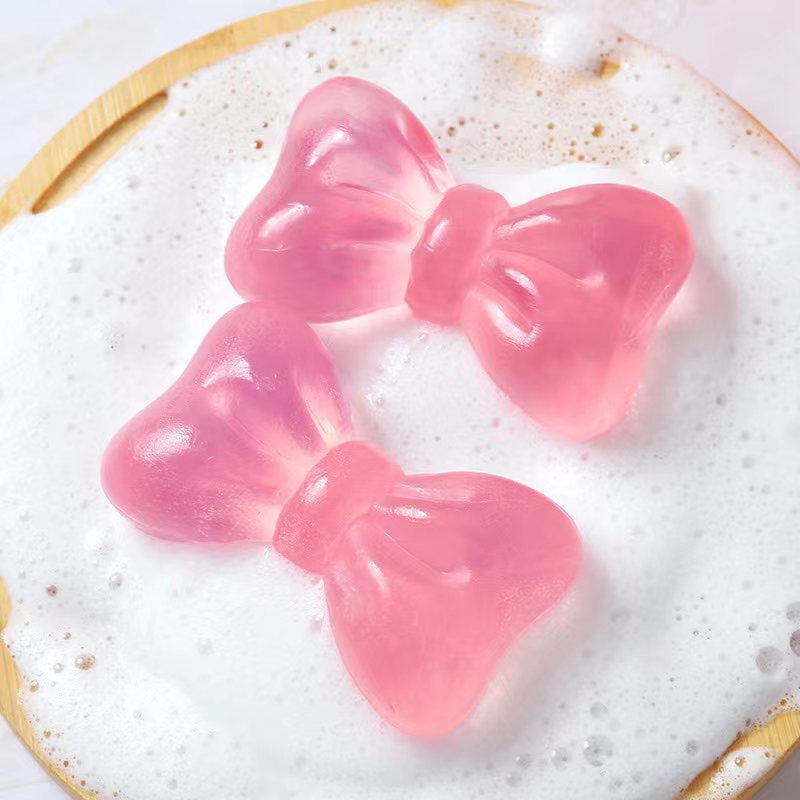 Bow Soap Handmade Soap Suet Soap Leave Fragrance Soap Creative Milk Soap Rose Face Bath Soap Cleaning Hand Gift