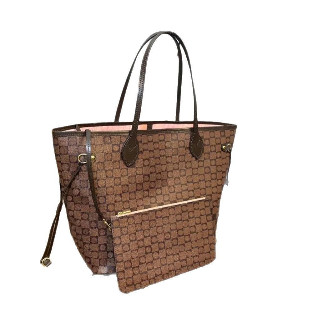 Original Classic Old Flower Women&#039;s Bag Carryal Bag Shopping Bag Neverful Checkerboard Tote Bag