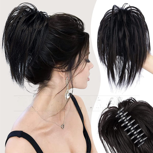 Ball Head Wig Grab Clip Hot Girl Headdress Hair Package Lazy Fluffy Dish Wig Shark Clip Wig Hair Ring
