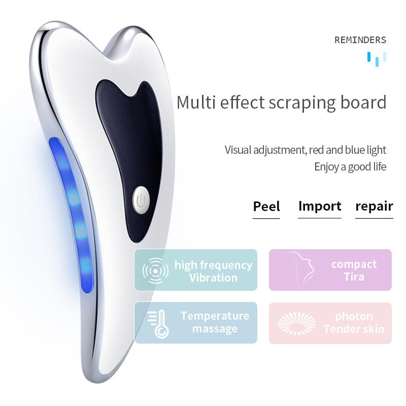 Facial Vibration Massage Introduction Instrument, Facial Scraping Instrument, Neck Massager, Electric Beauty Instrument, Scraping Board