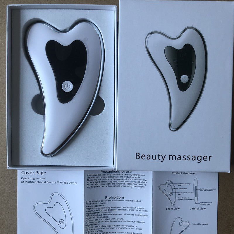 Facial Vibration Massage Introduction Instrument, Facial Scraping Instrument, Neck Massager, Electric Beauty Instrument, Scraping Board