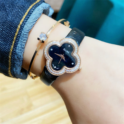 Four-leaf Clover Vatican Hakka Diamond-encrusted Women&#039;s Watch