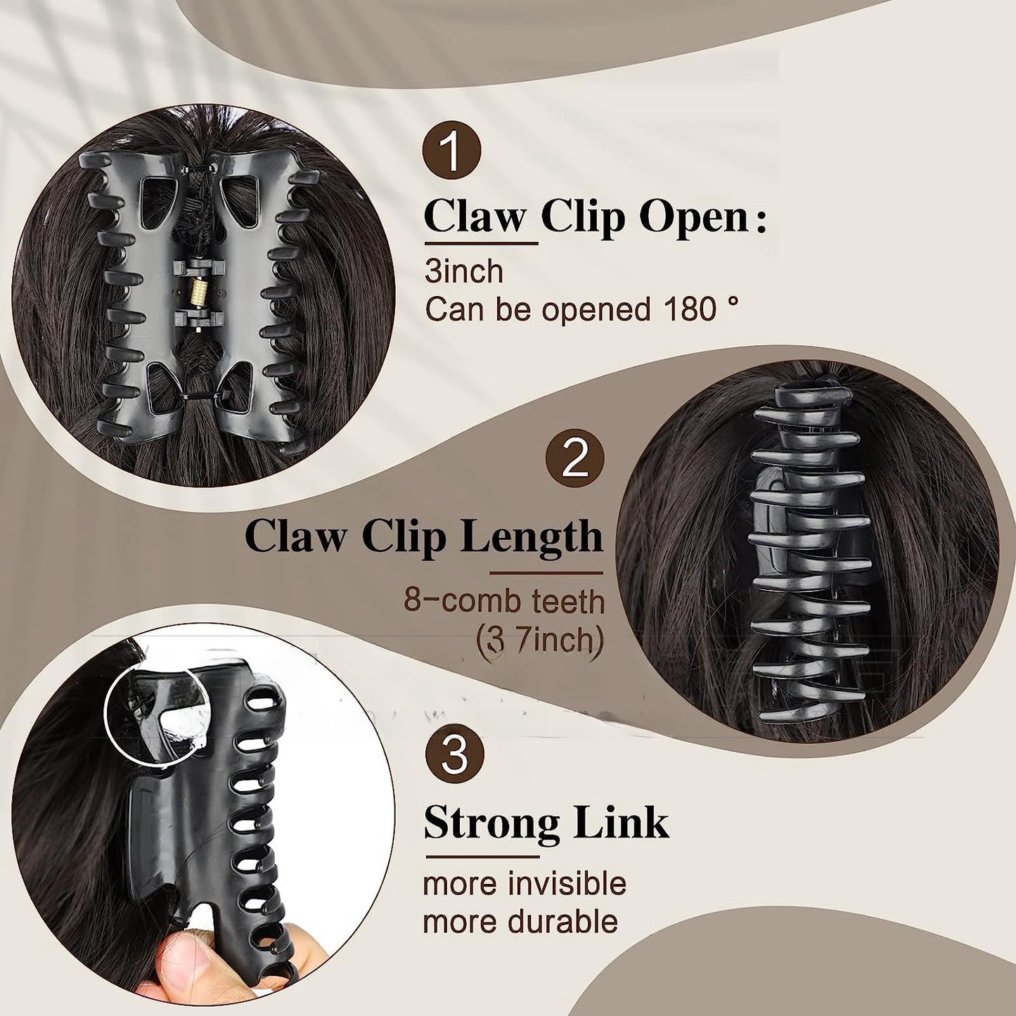 Ball Head Wig Grab Clip Hot Girl Headdress Hair Package Lazy Fluffy Dish Wig Shark Clip Wig Hair Ring