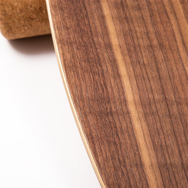 New North American Walnut Skin Fish-shaped Balance Board Wooden Fitness Board Ski Yoga Training Balance Board Bending Board