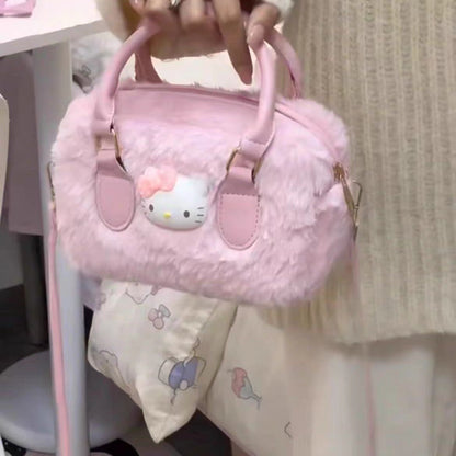 New Kitty Furry Handbag Texture Niche Fashion Versatile One-Shoulder Cross-Body Furry Bag