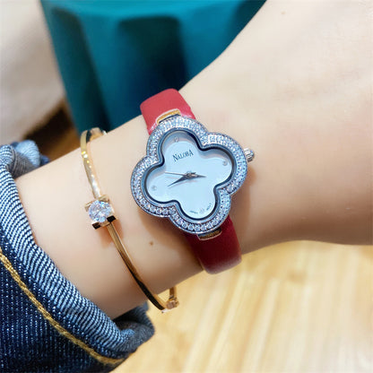Four-leaf Clover Vatican Hakka Diamond-encrusted Women&#039;s Watch