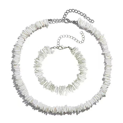 Shell Necklace Handmade Natural Broken Shell Hawaiian Clavicle Chain Irregular Shell Bracelet