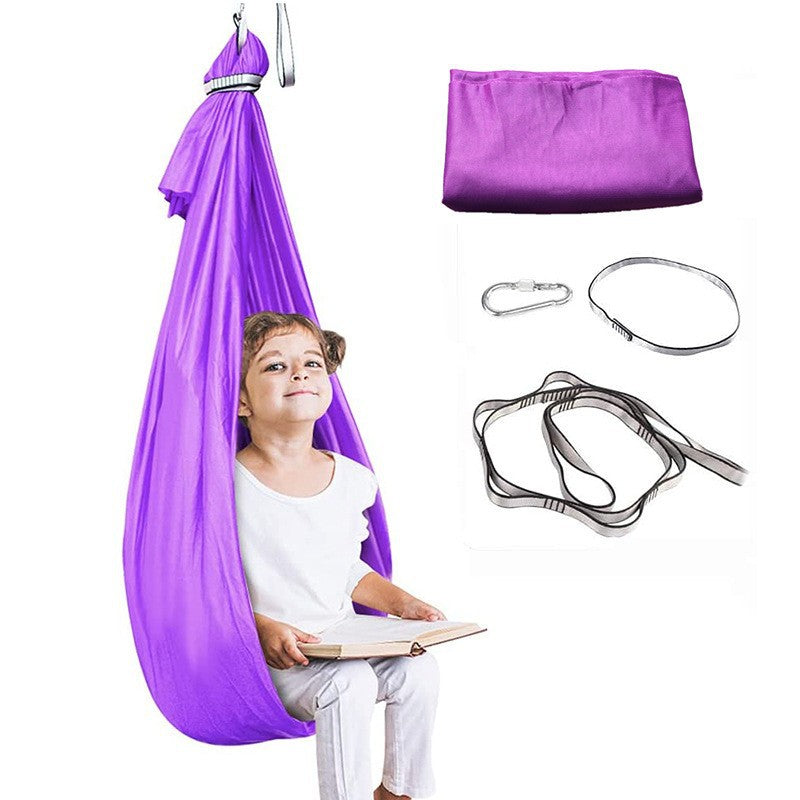Children&#039;s Elastic Hammock Indoor And Outdoor Swing Children&#039;s Sensory Soft Elastic Swing Hammock Yoga Supplies
