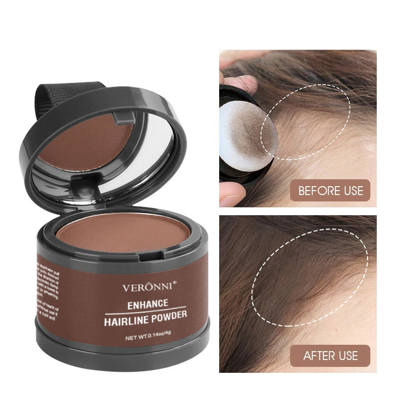 VERONNI Hairline Repair Shadow Powder Cover High Forehead Repair Sideburns Bun Line Shadow Pen Waterproof Hair Replacement