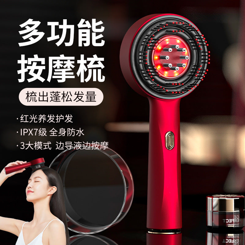 Scalp Medicine Applicator Stone Hair Care Comb Kneading Scalp Massager Liquid Guide Hair Generator Red Light Hair Care Comb Massage Comb