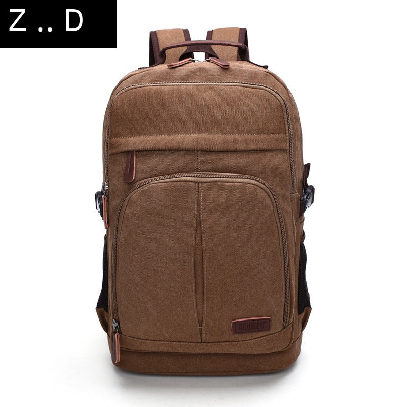 Multi-functional Large Capacity Washing Canvas Bag Student Leisure Computer Backpack Outdoor Travel Backpack
