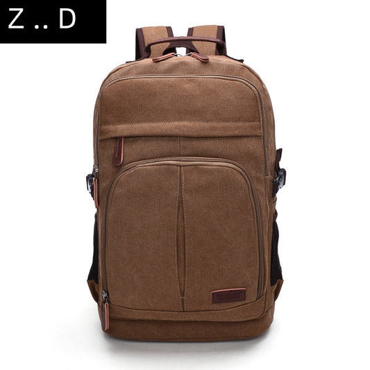 Multi-functional Large Capacity Washing Canvas Bag Student Leisure Computer Backpack Outdoor Travel Backpack