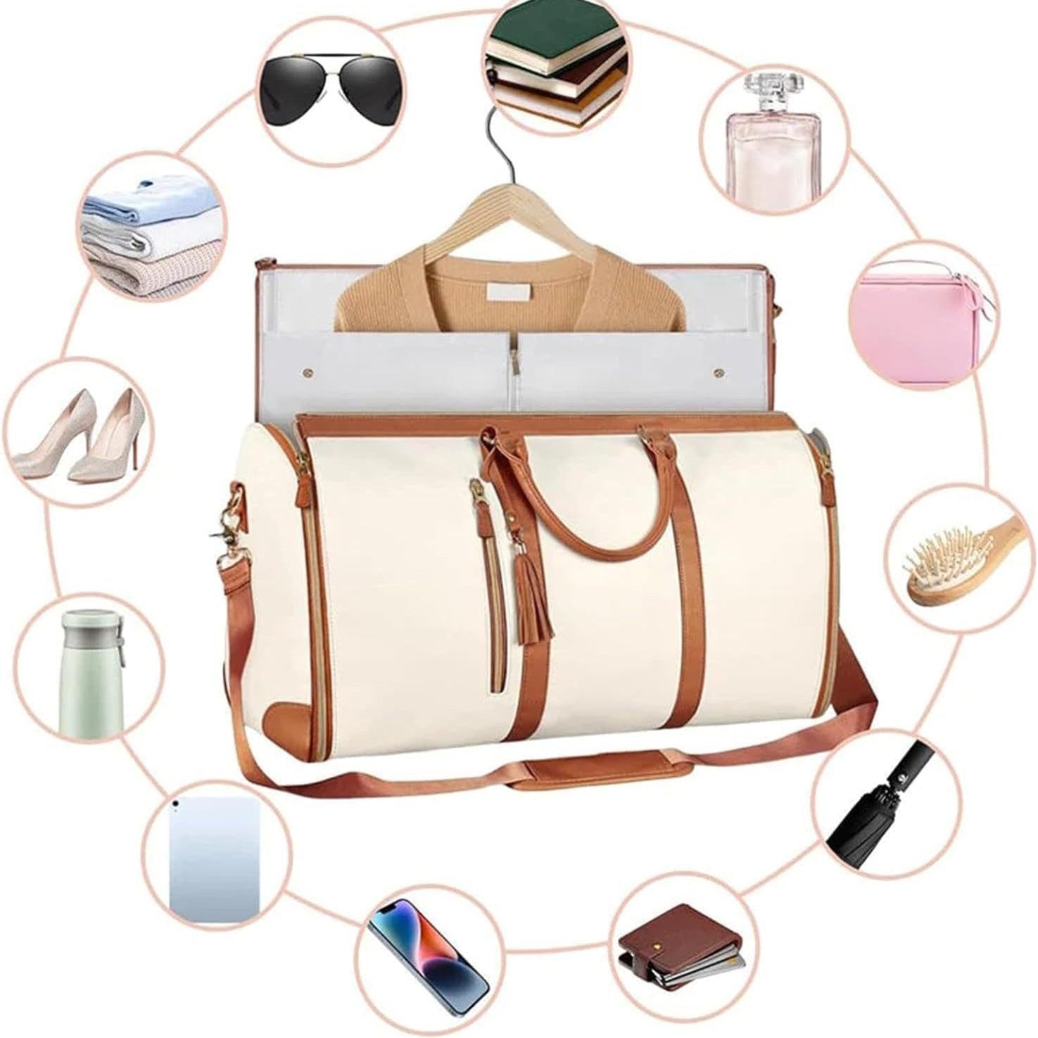 In Stock Large Capacity Suit Bag 2024 New Fashion Casual Luggage Bag Women&#039;s All-match High-end Texture Portable Travel