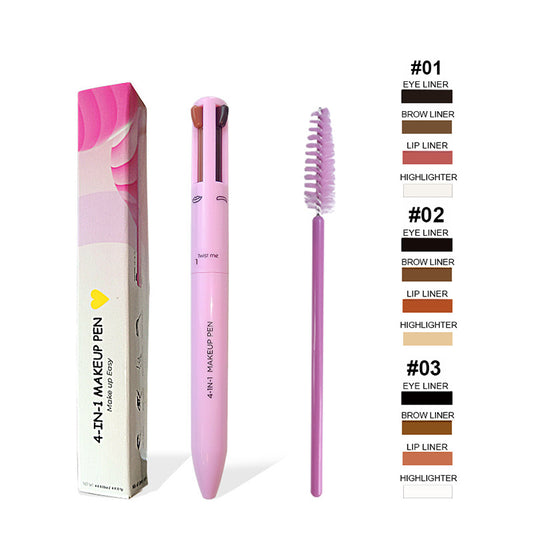 Four In One Makeup Pen 4in 1makeup Pen 4 Color Four Color High Gloss Lip Liner Eyeliner Eyebrow Pencil 4in1makeuppen