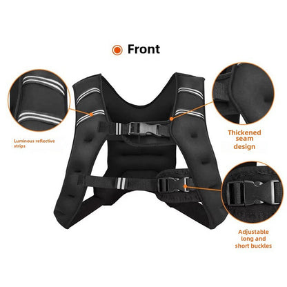 Weight Vest Fitness Training Special Weight Sand Clothes Stealth Running Vest Sports Strength Shoulder Sandbag Reflective